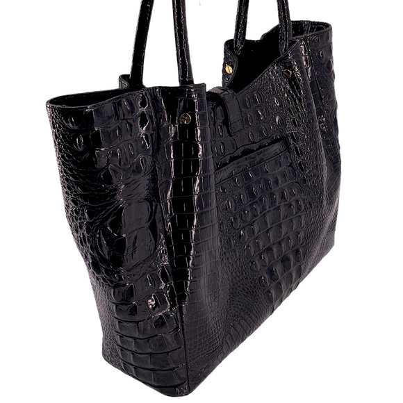 SOLD - BRAHMIN BLACK MELBOURNE MEDIUM MALLORY TOTE NWT - Picture 4 of 11